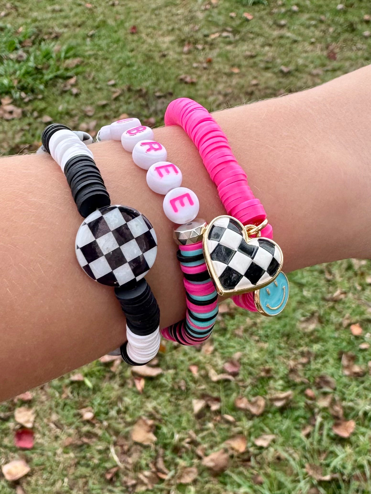 Moto Themed Customizable Bracelet Set