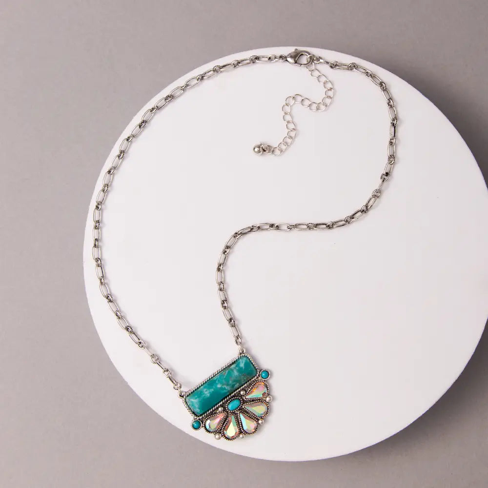 Western Bar Pendant Neckace