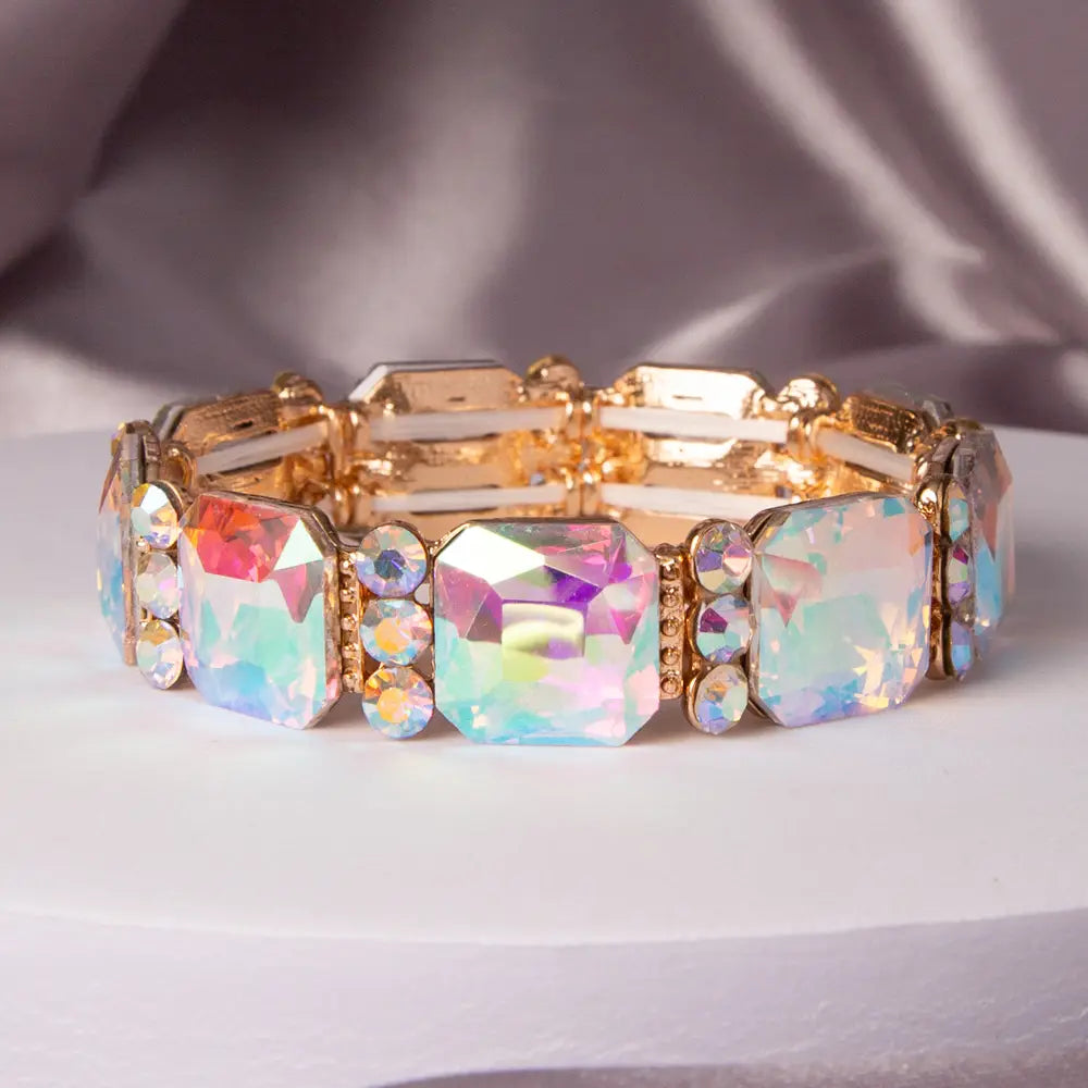 Rhinestone Cluster Stretch Bracelet