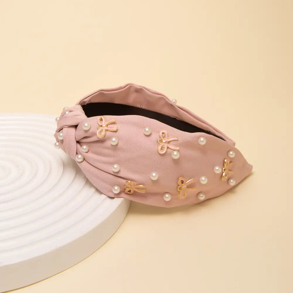 Pearl Bow Embellished Headband