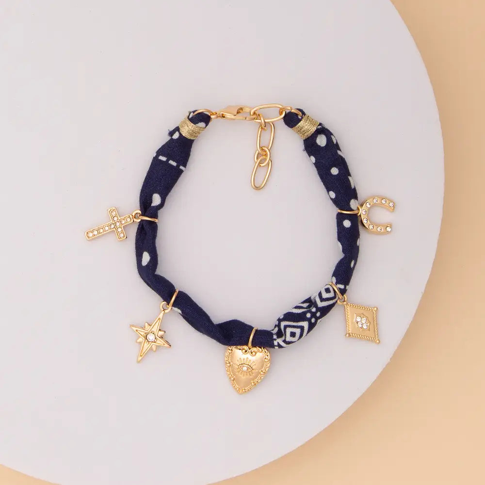 Western Bandana Charm Bracelet