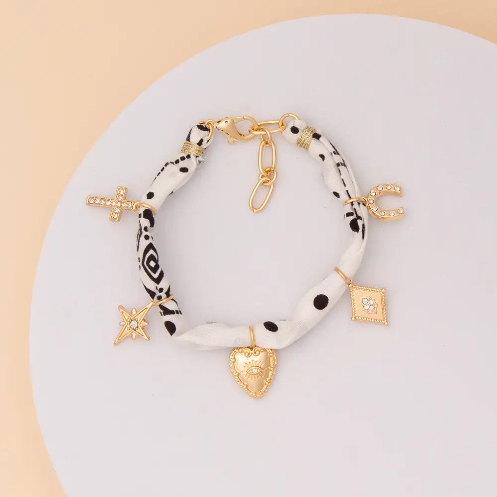 Western Bandana Charm Bracelet