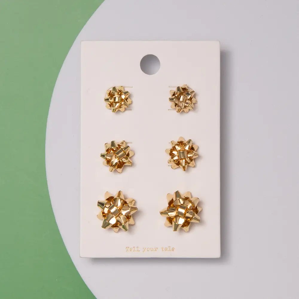 Christmas Bow Earring Set